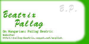 beatrix pallag business card